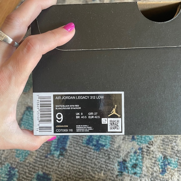 Nike Air Jordan Legacy 312 Low - White/Black-Gym Red (Size 9 Mens) - Picture 12 of 12